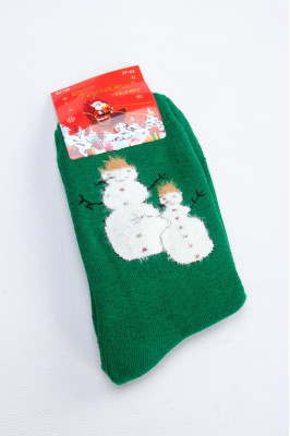 Шкарпетки жіночі новорічні махрові